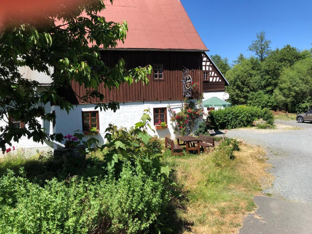 Pension Untere Rauner Muehle Bad Brambach Exteriér fotografie